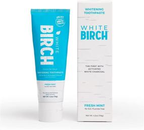 img 4 attached to 🌟 Whiter Smiles with White Birch Activated White Charcoal Whitening Toothpaste – Natural & Fluoride Free Oral Care for Professional Teeth Whitening