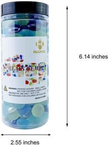 img 1 attached to Frosted Flat Marbles Glass Gems: Stunning Ocean Style Replica for Vase Fillers, Craft Mosaics, Garden Plants Decor - Enhance Your Home Décor with Sea Blue, Clear, Dark Blue, and Green Colors | 1.5 LB