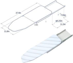 img 1 attached to 🔁 MYOYAY Retractable Pull Out Ironing Board: 180 Degree Rotation, Foldable & Space Saving, with Heat Resistant Cover and Drawer Mount