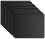 🖱️ itnrsiiet [10 pack] premium-textured mouse pad bundle - washable, non-slip, perfect for laptop, pc, and computer - black, 10.2×8.3×0.12 inches logo