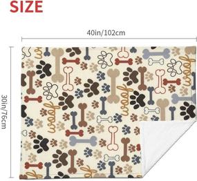 img 1 attached to 🐾 Super Soft Fleece Baby Blanket for Kids - Vintage Cartoon Dog Paws Design - 30 x 40 Inch
