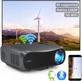 img 4 attached to 🎥 5G WiFi Bluetooth Native 1080P Projector, 7200Lm Android Projector with 4K & Zoom Support, 200” 4D Keystone. Compatible with PC DVD Fire Stick USB Tablet iOS Android Phone. Ideal for Outdoor Movie Home Theater Experience