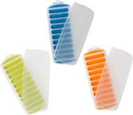 🧊 lily's home silicone narrow ice stick cube trays with easy push and pop out material: perfect for sports and water bottles, assorted bright colors. with lids! logo