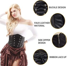 img 1 attached to Alivila Y Fashion Steampunk Corset 21674 Black L