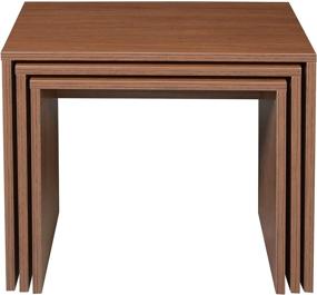 img 1 attached to 🏷️ Niche Lux Collection Nesting Tables, Set of 3, Walnut - Exquisite Furnishings for Stylish Interiors