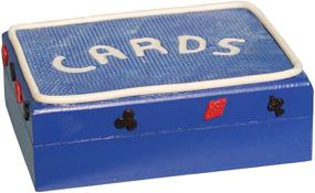 img 3 attached to 🎴 Недоработанная деревянная коробка для игральных карт с петлевидной крышкой и перегородкой от Walnut Hollow - идеальна для искусства, ремесел и хобби