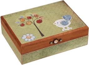 img 1 attached to 🎴 Недоработанная деревянная коробка для игральных карт с петлевидной крышкой и перегородкой от Walnut Hollow - идеальна для искусства, ремесел и хобби
