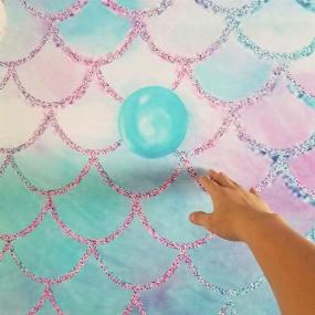 img 2 attached to 🧜 Underwater Mermaid Backdrop - 7x5ft Baby Shower & Birthday Photography Background with Coral, Shells, Scales, and Blue Ocean Theme - Ideal for Photo Booths (W-597)