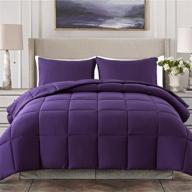 🛏 cozybay 3 piece comforter set: quilted ultra-soft microfiber, lightweight down alternative comforter - king size, purple logo