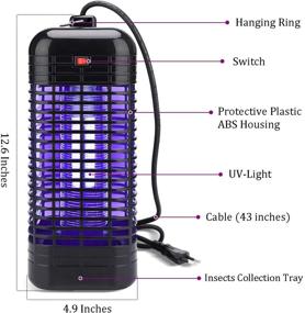 img 2 attached to 🪰 Outdoor and Indoor Bug Zapper, Electric Mosquito Trap with 1600sq.ft. Coverage – Attractant Pest Insect Trap for Home Backyard Garden