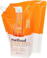 environmentally-friendly dish soap refill: method (2 pack) clementine, 36 fl oz (1064 ml) logo
