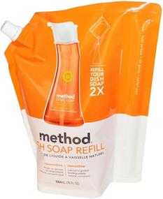 img 2 attached to Environmentally-Friendly Dish Soap Refill: Method (2 Pack) Clementine, 36 fl oz (1064 ml)