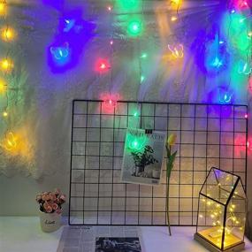 img 1 attached to 🦋 Colorful Butterfly Curtain Fairy Lights: Stunning USB Plug-in Firefly Window Twinkle Timer String Lights - Perfect for Bedroom, Patio, Christmas, Wedding, and Party Decoration - 8 Modes, 96 LED, 11.5FT - With Remote Control