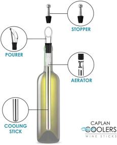 img 2 attached to Caplan Coolers: All-in-One Wine Chiller Cooling Stick with Pourer, Aerator, and Stopper – The Ultimate Wine Accessory!