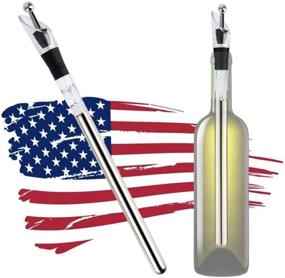 img 4 attached to Caplan Coolers: All-in-One Wine Chiller Cooling Stick with Pourer, Aerator, and Stopper – The Ultimate Wine Accessory!