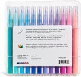 img 1 attached to 🎨 Vibrant Set of 36 KingArt Studio Tip Watercolor Brush Markers with Unique Colors: Unleash Your Creativity!