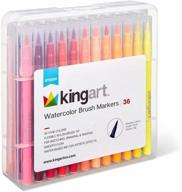 🎨 vibrant set of 36 kingart studio tip watercolor brush markers with unique colors: unleash your creativity! logo