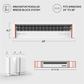 img 1 attached to 🌬️Вентилятор Sharper Image PORTAL, 3 скорости, режим реверсивного вытяжного потока, погодостойкий, белый/черный