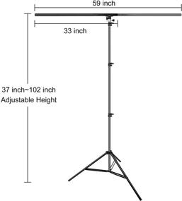 img 3 attached to EMART Портативная поддержка фона поддержка фона набор стоек в форме Т 5ftx8.5ft Регулируемая стойка для фотофона с 4 пружинными зажимами.