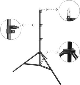 img 2 attached to EMART Портативная поддержка фона поддержка фона набор стоек в форме Т 5ftx8.5ft Регулируемая стойка для фотофона с 4 пружинными зажимами.