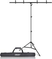 emart t-shape portable background backdrop support stand kit 5ftx8.5ft adjustable photo backdrop stand with 4 spring clamps logo