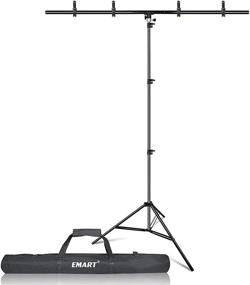 img 4 attached to EMART Портативная поддержка фона поддержка фона набор стоек в форме Т 5ftx8.5ft Регулируемая стойка для фотофона с 4 пружинными зажимами.