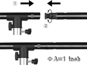 img 1 attached to EMART Портативная поддержка фона поддержка фона набор стоек в форме Т 5ftx8.5ft Регулируемая стойка для фотофона с 4 пружинными зажимами.