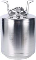 yaebrew stainless steel 2.6 gallon mini ball lock keg system - small batch homebrewing beer brewing strap handle (10l) logo
