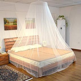 img 1 attached to Sparkling Elegance: Twinkle Star Bed 🌟 Canopy for Single to King Size Beds (White)