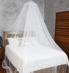 img 2 attached to Sparkling Elegance: Twinkle Star Bed 🌟 Canopy for Single to King Size Beds (White)