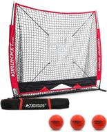 ⚾️ rukket 5x5 baseball & softball net: ultimate practice set for hitting, pitching, batting, catching with backstop screen equipment, training aids, and strike zone target логотип