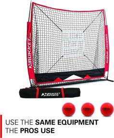 img 3 attached to ⚾️ Rukket 5x5 Baseball & Softball Net: Ultimate Practice Set for Hitting, Pitching, Batting, Catching with Backstop Screen Equipment, Training Aids, and Strike Zone Target