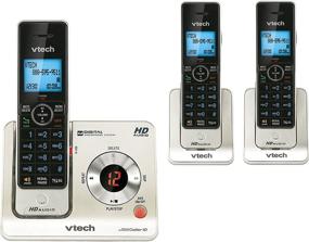 img 1 attached to 📞 VTech LS6425-3 DECT 6.0 Expandable Cordless Phone Set with Answering System, Caller ID/Call Waiting – Silver (3 Handsets)