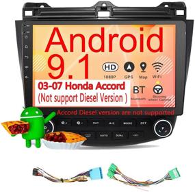 img 4 attached to 🚗 Binize 10.1 Inch Android 9.1 Car Stereo Radio with Bluetooth Head Unit for 7th Generation Honda Accord (2003-2007), In-dash Multimedia with GPS Navigation, FM, WiFi, EQ, and Dual USB Ports