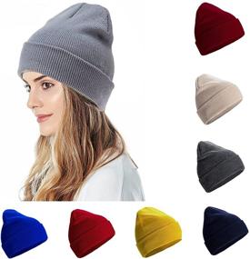 img 2 attached to SAFERIN Unisex Beanie Elasticity Winter