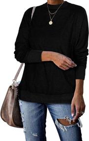 img 3 attached to 👚 Jescakoo Women's Oversized Tunic Sweatshirts - Crewneck Long Sleeve Tops