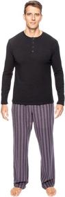 img 2 attached to 👔 Cozy and Stylish: Windowpane Flannel Pajamas for Men - X-Large Size
