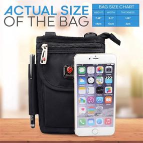 img 3 attached to Versatile Small Crossbody Phone Bag for Travel & Outdoor Activities - Suitable for iPhone Xs Max XR 7 8 Plus Samsung Galaxy Note 9 8 S7 Edge - Ideal Belt Pouch Waist Bag with Holster Belt Clip Carrying Case & Cell Phone Purse Pouch Bag