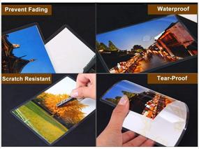 img 2 attached to 📸 Halcent 5x7 Photo Laminating Pouches, 3 mil Laminate Sheets for Sealed Photo Card Documents, Glossy Laminate Sheet 100-Pack (5.3x7.4)