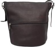 🍫 chocolate piel leather bucket bag - size: one logo
