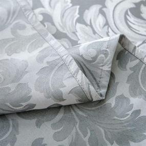 img 1 attached to Lahome Elegant Floral Damask Jacquard Tablecloth