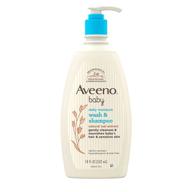 👶 aveeno baby daily moisture gentle bath wash & shampoo: hypoallergenic, tear-free formula, ideal for sensitive hair & skin - 18 fl. oz. logo