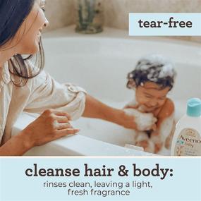 img 1 attached to 👶 Aveeno Baby Daily Moisture Gentle Bath Wash & Shampoo: Hypoallergenic, Tear-Free Formula, Ideal for Sensitive Hair & Skin - 18 fl. oz.