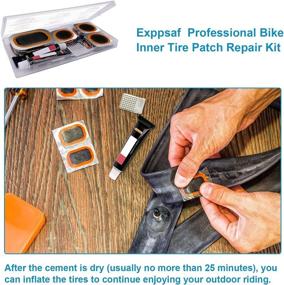 img 1 attached to 🚲 Exppsaf Bike Tire Repair Kit with 30PCS Vulcanizing Patches, Storage Box, and Metal Rasp – Perfect for Bicycle, Motorcycle, Cycling, BMX, ATV, and Inflatable Rubber