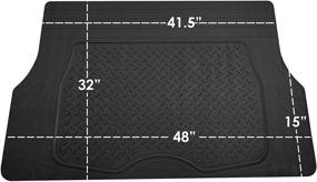 img 3 attached to 🔲 FH Group F16401BLACK Black Trimmable Cargo Mat/Trunk Liner: Premium Quality for a Perfect Fit