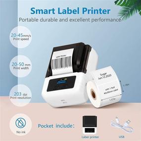 img 1 attached to 🖨️ Portable Rechargeable Bluetooth Wireless Labeling Compatible Printer: Unleash Your Printing On-the-Go!