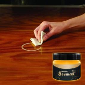img 1 attached to 🪜 2021 Beeswax Wood Seasoning Polish - Natural Traditional Beewax Cleaner for Furniture, Doors, Tables, Chairs, Cabinets, and Floors to Beautify, Protect, and Condition Wood - 4 Pack