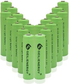 img 4 attached to 20-пакет перезаряжаемых батарей AA 600mAh 1,2 В GEILIENERGY для солнечных фонарей, солнечных ламп и садовых фонарей.