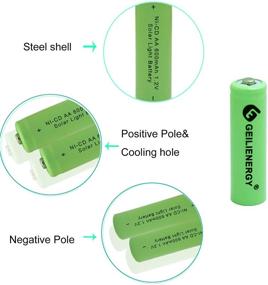 img 2 attached to 20-пакет перезаряжаемых батарей AA 600mAh 1,2 В GEILIENERGY для солнечных фонарей, солнечных ламп и садовых фонарей.