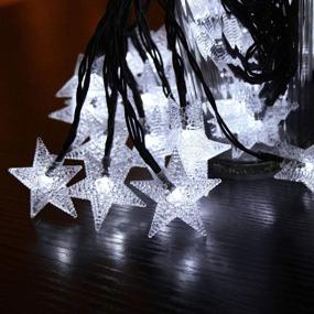 img 3 attached to 🌟 Grezea Solar Christmas Lights Twinkle Star String Lights - 50 LED 21FT, 8 Modes, Fairy Decoration for Bedroom, Indoor/Outdoor Xmas Tree, Room Décor, Garden, Patio, Lawn, Canopy, Party - White